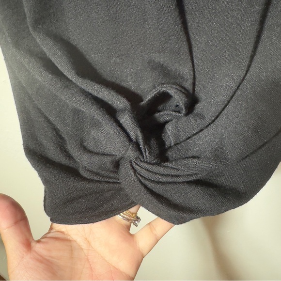 Aritzia Wilfred Free  Subah Shirt Twist  Knot Black Women Size M - Picture 5 of 5